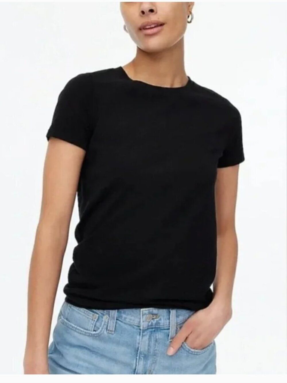 J.Crew Factory Vintage Slub Cotton Crewneck Tee – Classic Black